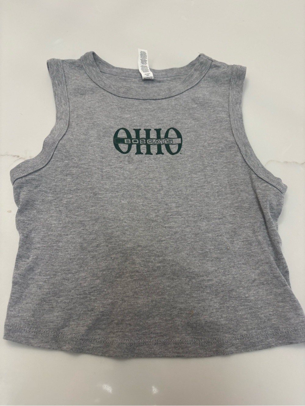 Gray Sleeveless Ohio University tank top size s